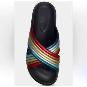 AEROSOLES Lina Rainbow Criss Cross Pride Sandals